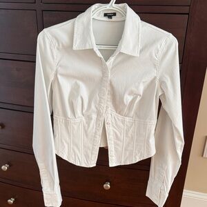 Express white Button-Down Shirt